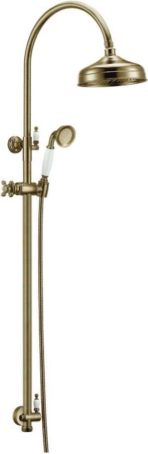 Гарнитур для душа (ручной/верхний душ, шланг), бронза ZZ
