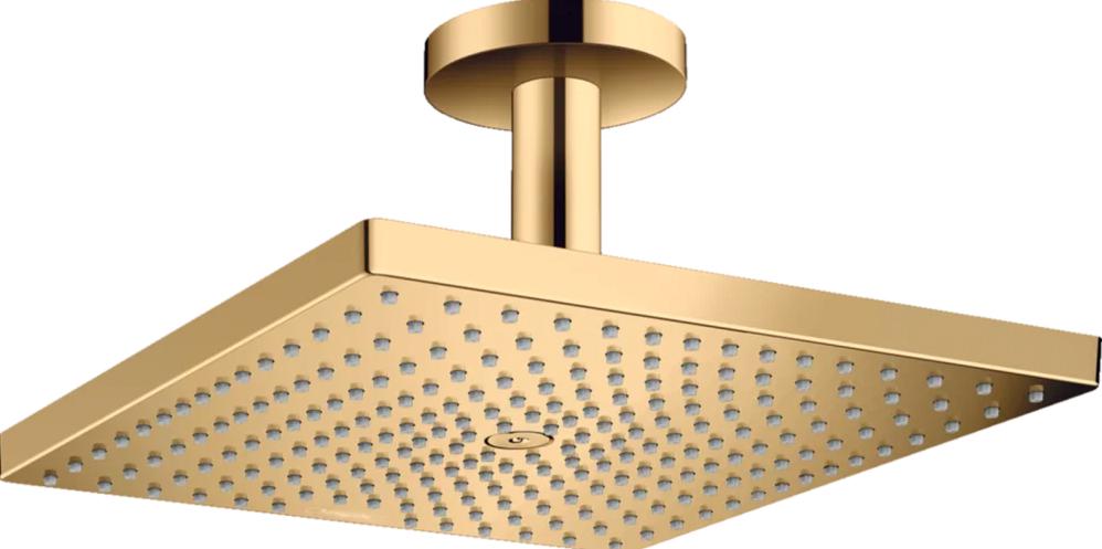 Верхний душ 300x300мм, c потолочным кронштейном 158мм, G1/2, (цв.полир.золото), Raindance E300 AIR 1jet ZZ