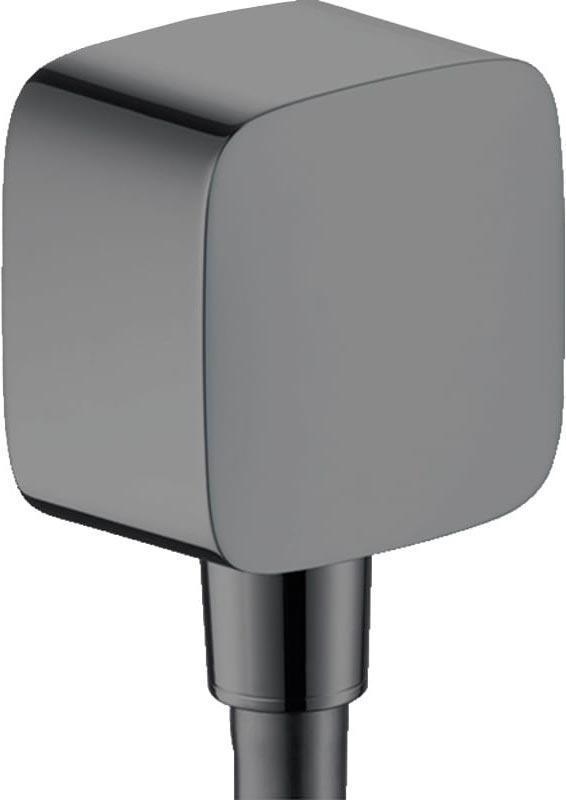 Шланговое подсоединение с защитой от обратного тока, 1/2" FixFit, (цв.шлиф.черный хром), HG ZZ