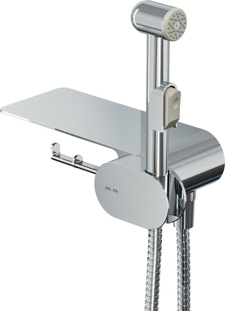 Душевой гигиенический набор Like (с внутренней частью, полочкой, смесителем), цв.хром