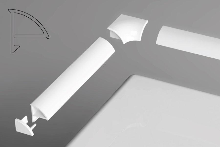 Универсальная декоративная планка 6/2000 белая