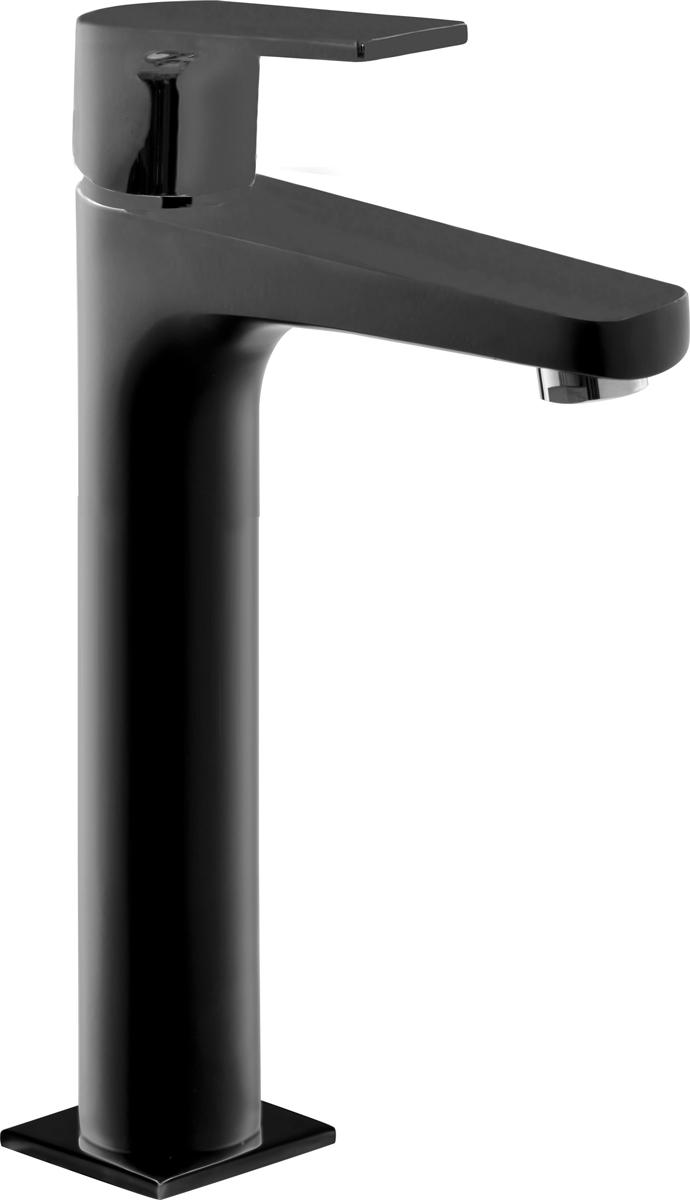Смеситель для раковины высокий,  цвет черный