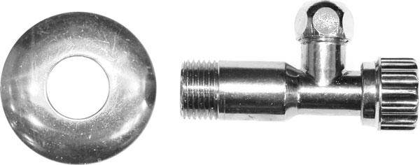 Вентиль для подключения смесителя с обжимным кольцом 1/2*М10 VT 7681, хром ZZ
