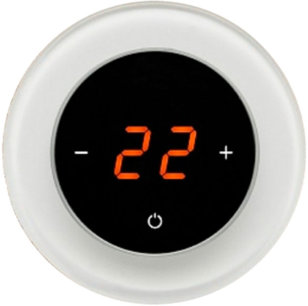 Терморегулятор сенс.AURA RONDA 9003 White Classic  (черно-белый кругл.) ZZ