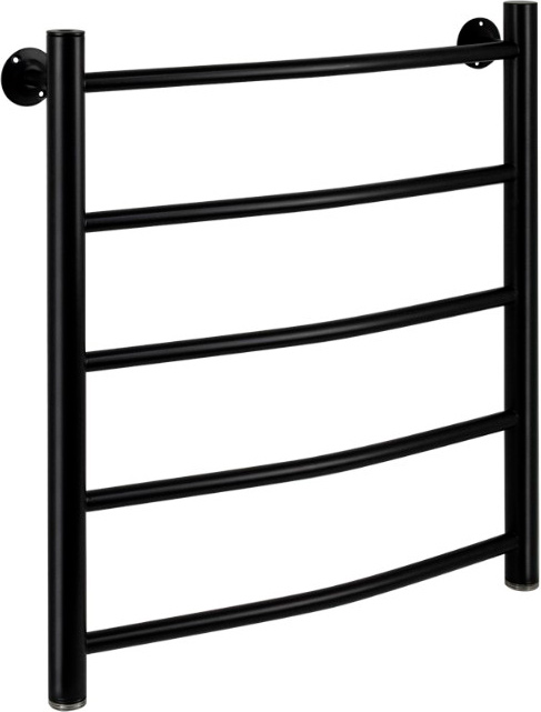 Полотенцесушитель водяной П5 500x600 мм, цвет черный матовый, без уголков ZZ