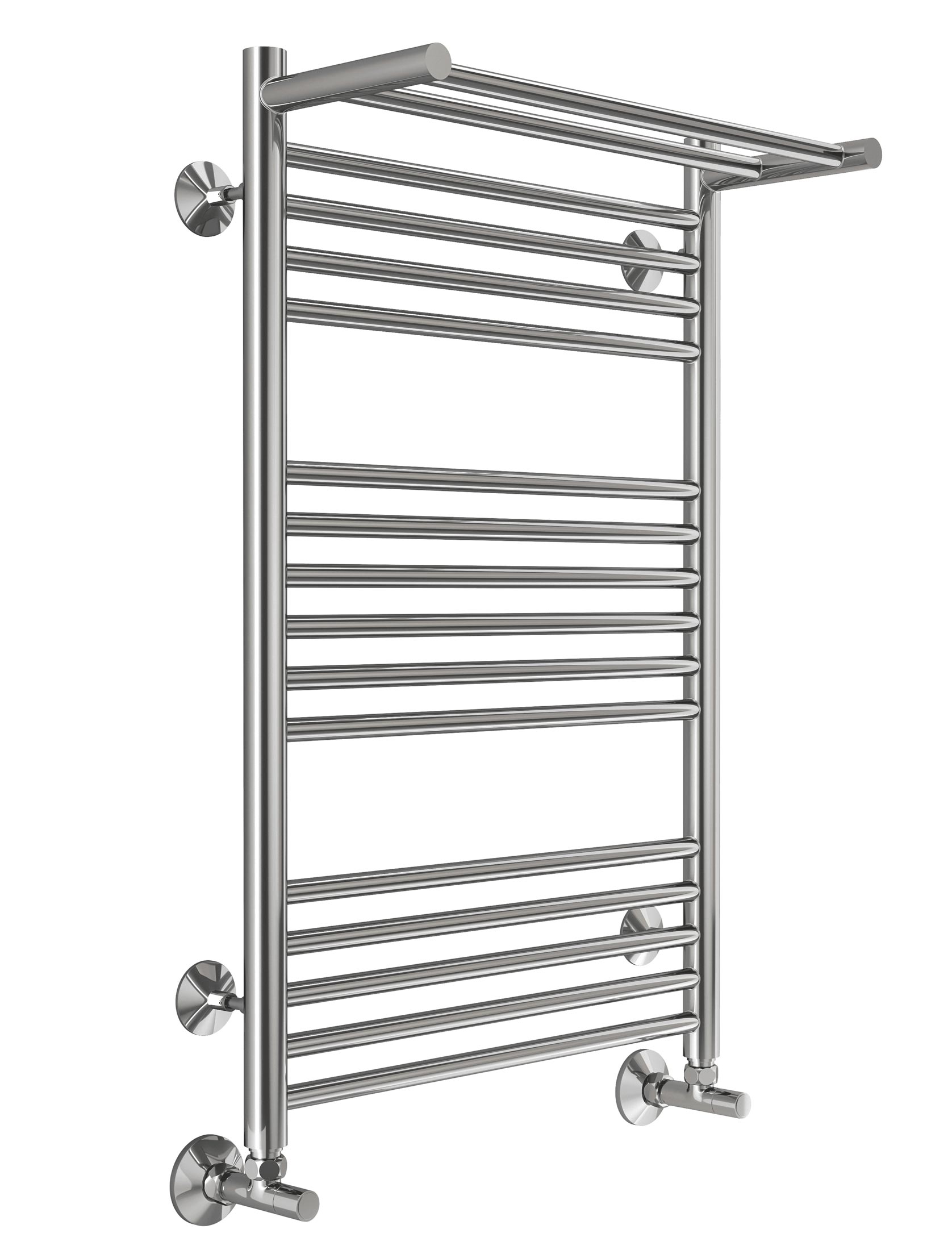 Полотенцесушитель Аврора водяной с полкой  П16 500х800 мм, цвет хром ZZ