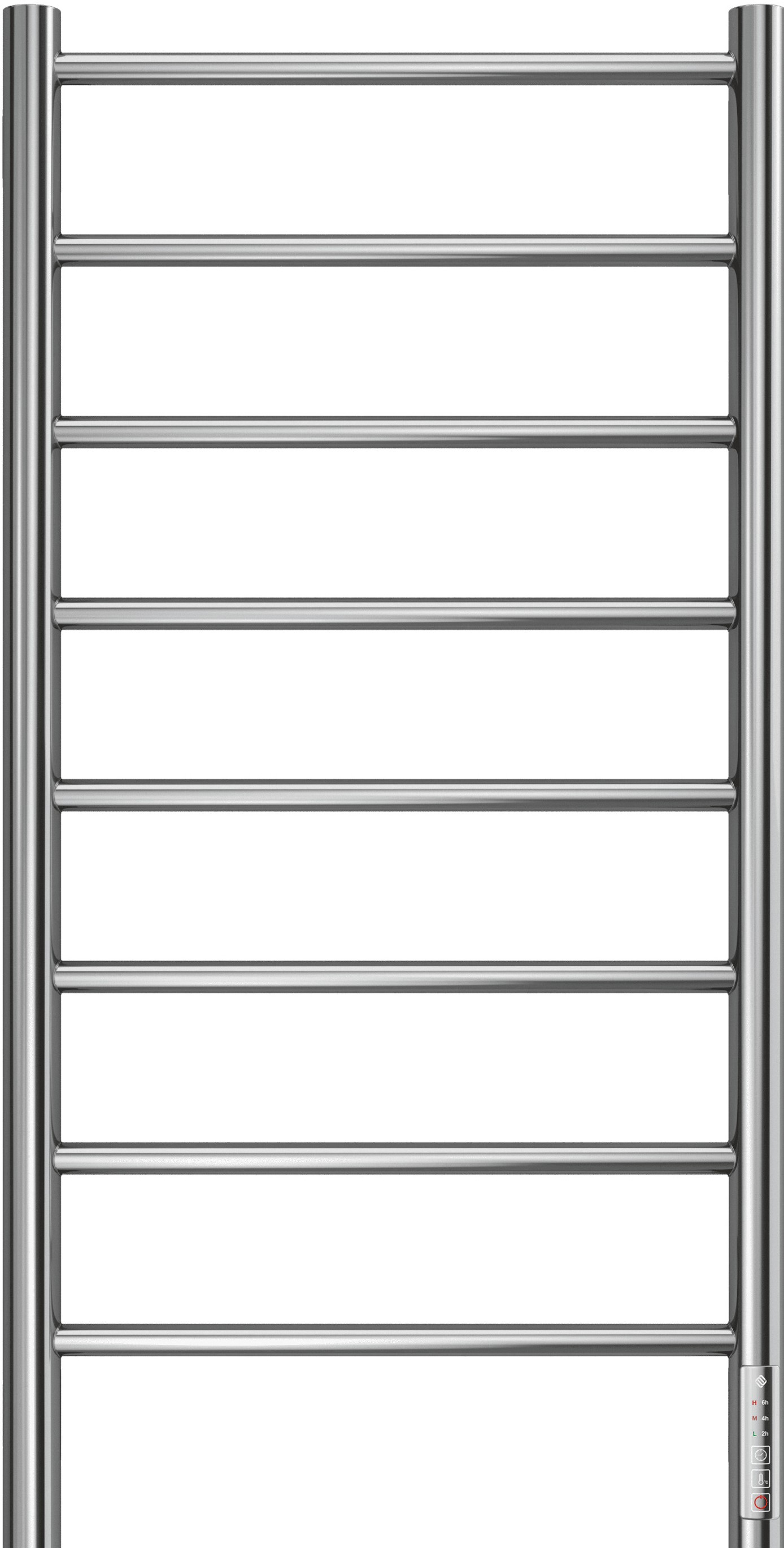 (ЦЕНА ПО ЗАПРОСУ)Полотенцесушитель П8 400х850 элек. (quick touch) RAL 9005 мат ( new встро диммер), скрытая провод + кабель-вилка, управл. СПРАВА, ZZ