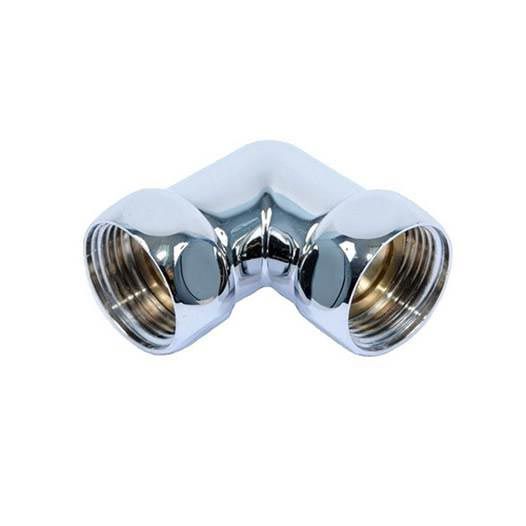 Угловое соединение Г/Г для полотенцесушителя 1х3/4" (пара), (БЕЗ отражателя ном n046770) хром XX