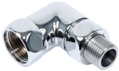 Угловое соединение со сгоном Г/Ш для полотенцесушителя 1/2х3/4" (пара), (БЕЗ отражателя ном.n046770) хром XX