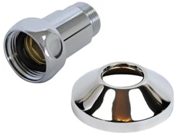 Прямое соединение Г/Ш для полотенцесушителя 1"х3/4", (пара), (БЕЗ отражателя ном.n046770), хром XX