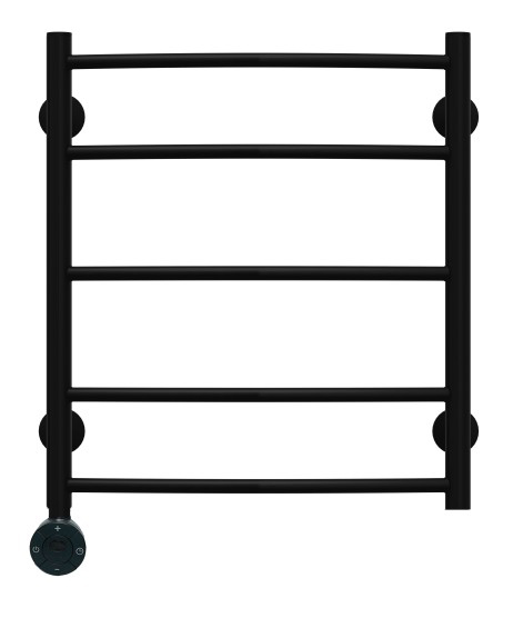 (ЦЕНА ПО ЗАПРОСУ) Полотенцесушитель "Виктория" П6, 500*600 мм (подк.500мм),  установочный набор в компл., БЕЗ уголков, цв. черный матовый, ZZ