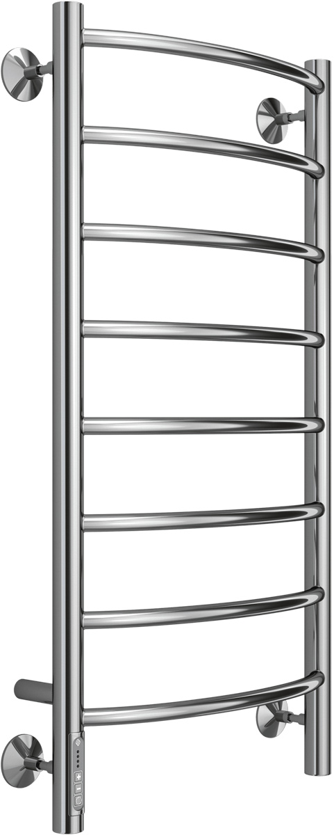 (ЦЕНА ПО ЗАПРОСУ) Полотенцесушитель электрический П8 400х850 Электро (quick touch), скрытая проводска+кабель-вилка,управл. слева, цв.  хром, ZZ