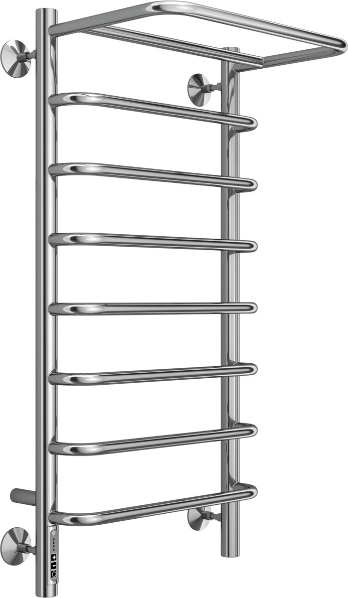 (ЦЕНА ПО ЗАПРОСУ) Полотенцесушитель электрический "Полка" П8, 400x850 мм, сухой -ЕвроТЭН, подводка скрытая + Кабель-вилка, управление справа,  ZZ