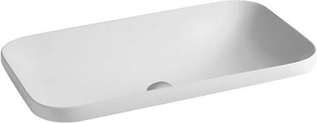 Раковина встраиваемая в столешницу сверху, прямоугольная 600х370мм, без отв. д/смесит., без перелива, (цв. белый), Glo Evolution ZZ