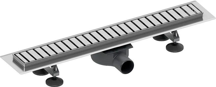 Дренажный канал,прям 700мм,(лоток 640мм),готовый компл,сифон выход вбок 0,7л/с,ножки, стакан с мембаной антизапах, дек.решетка "straight",Tecelinus ZZ