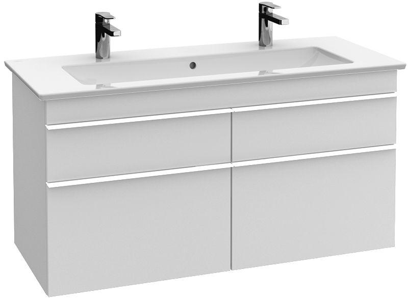 Тумба 1153хh590х502мм, д/рак 1200мм, (4 выдв.отдел., 4 контейн.д/акс, 2+4 стекл.разделит,креп.в комп.),(ручк.хр.цв.FP серый глянц),Venticello ZZ