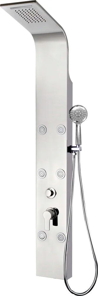 Душевая панель Galaxy Shine с верхним водопадом 6 г/м форс, нерж.сталь/полированная ZZ
