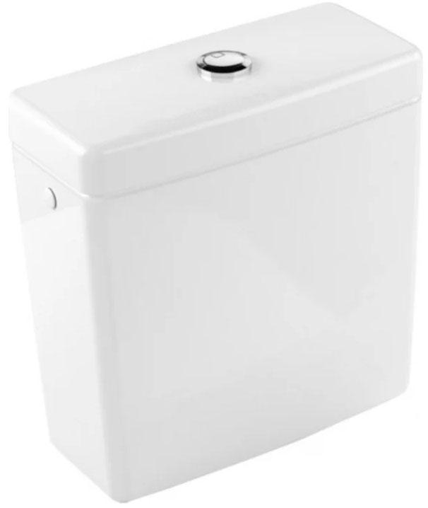 Бачок для унитаза, смыв 3/6л., подвод воды снизу, кнопка цв.хром, (цв.01 white), Architectura ZZ