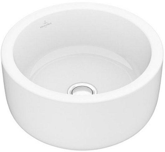 Раковина для установки на столешницу, круглая, d400хh170мм, без отверстия для смесителя, с переливом, креп.в компл, (цв. 01 белый), Architectura ZZ