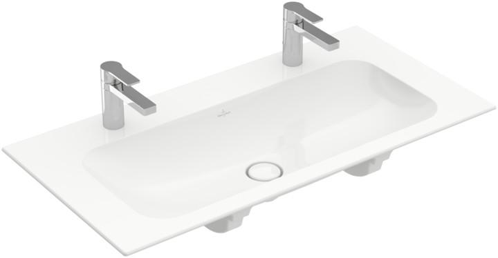 Раковина 1000х500мм, 1 отв. д/смес., с переливом, запираемый клапан с кепамич.крышкой в компл., (цв.R1 White ceramicplus), Finion ZZ