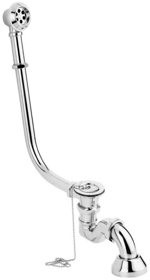 Слив-перелив для ванны с цепочкой и пробкой, комплект, (цв.хром), Hommage ZZ