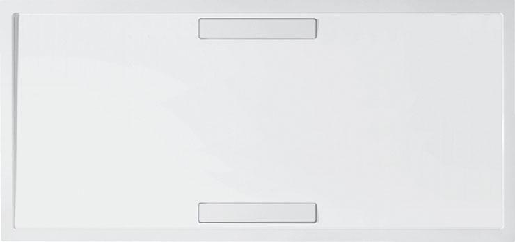 Поддон д/душа прямоуг. 1600х900хh18/100мм, квариловый, двойной сифон в комплекте, (цв. белый глянц.) Squaro ZZ
