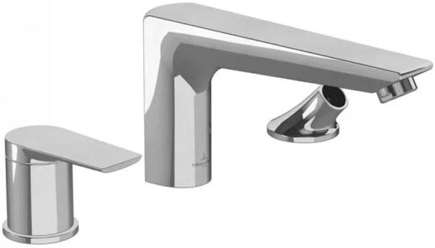 Смеситель для ванны в страиваемый в борт, на 3 отв., БЕЗ лейки ручного душа, (цв.хром), Subway 2.0 ZZ