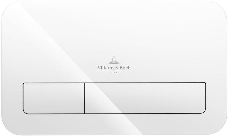 Клавиша двойного смыва (высококачественное безопасное стекло цв. белый глянец), ViConnect M200 ZZ