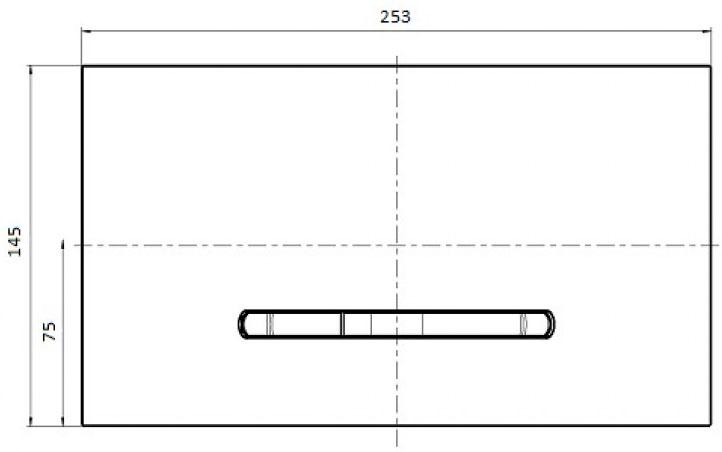Клавиша двойного смыва (высококачественный пластик цв.чёрный матовый, клавиши пластик цв.хром матовый), ViConnect E300 ZZ