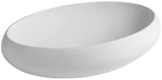 Раковина накладная на столешницу, овальная 600х400хh170мм, без отв.д/смесит., без перелива, (цв. белый), Tao ZZ