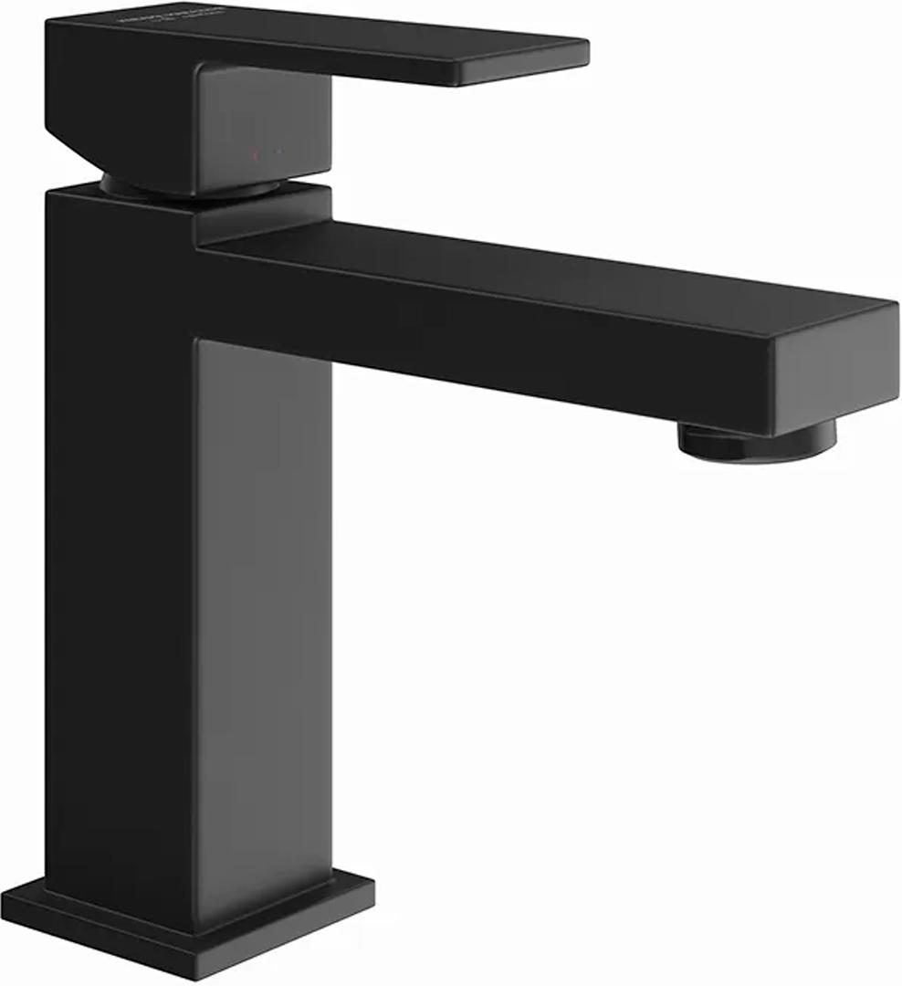 Смеситель для раковины, без донного клапана,  цв. матовый черный