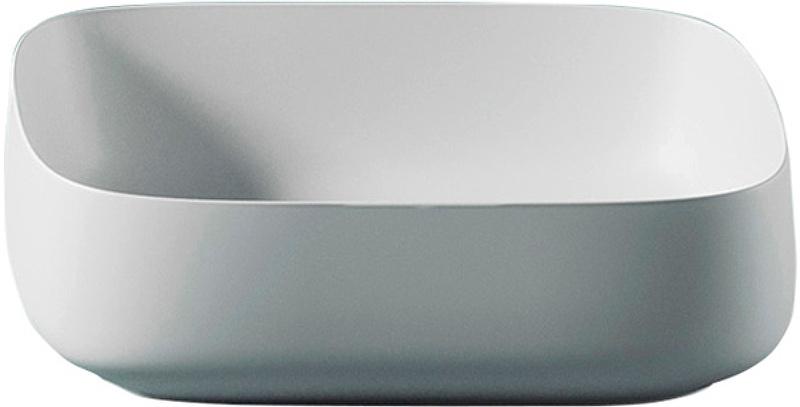 Раковина накладная на столешницу, прямоугольная, 550х350хh155мм,(цв. белый), Cognac Quadro ZZ