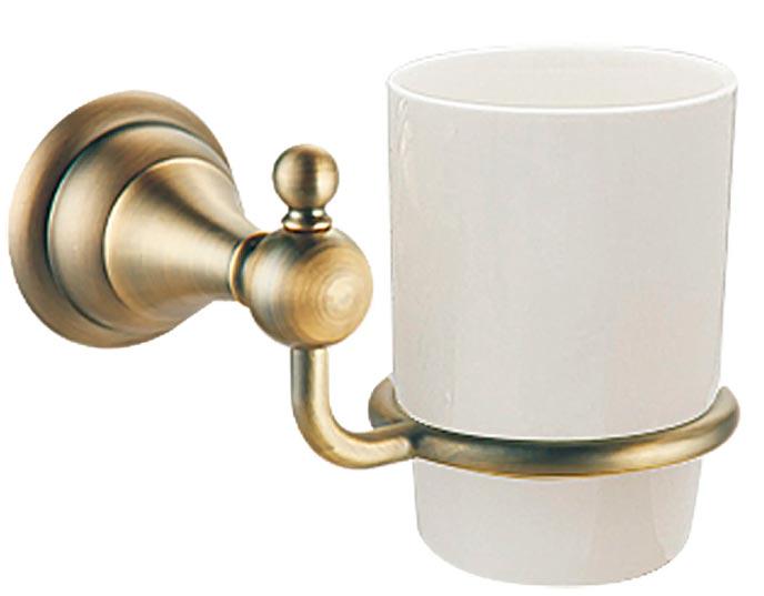 Стакан керамический  ELVIA подвесной, цв.золото , ZZ