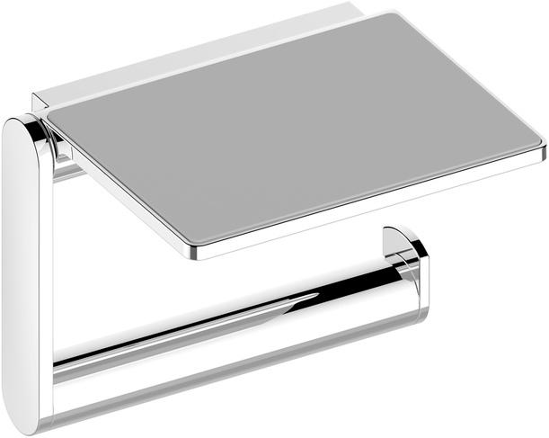 Держатель д/туал. бумаги, с полочкой, (цв.хром), Plan ZZ