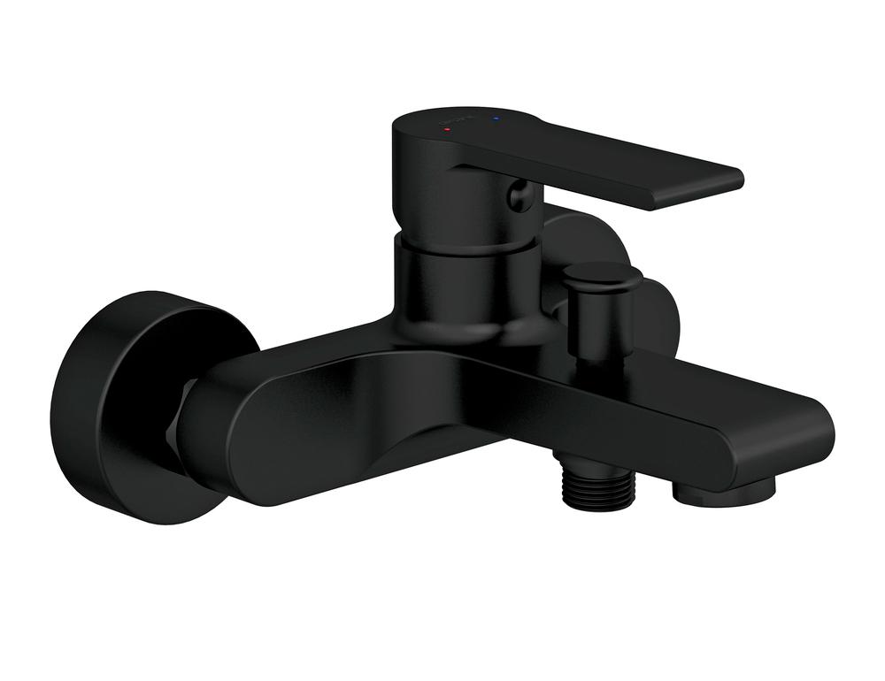 Смеситель для ванны/душа, без аксессуаров, цв.черный матовый