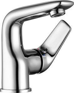 Смеситель для раковины Ирис БЕЗ донного клапана, с установочным комплектом, хром KL