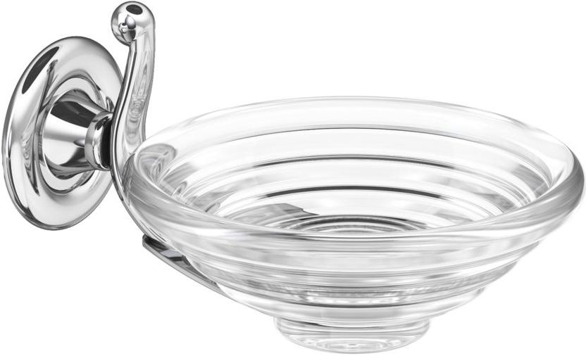 Мыльница настенная, (стекло прозрачное, держатель цв.хром), Windsor KL