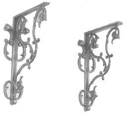 Кронштейны (2шт.) для "Высокого", (цв.хром), Andrea ZZ