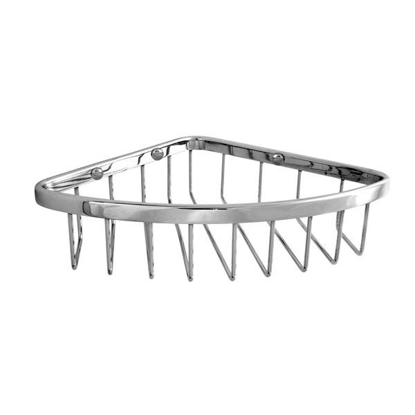 Полочка-решётка 19х19хh10см, угловая настенная (цв.хром), крепл.в компл., Andrea ZZ