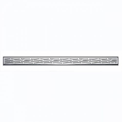 Решётка декоративная для дренажного канала 1500 мм, полированная нерж. сталь, Organic ZZ