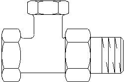 Вентиль на обратную подводку на 1/2 угл.,бел., Combi 2 ZZ