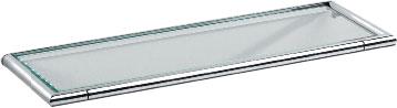 Полка 40х13см, (цв.хром/стекло) Micra ZZ