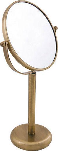 Зеркало косметическое 2-х кратное увелич., настольное, d18см, регулир по высоте37-55см., (цв.бронза), Andrea ZZ