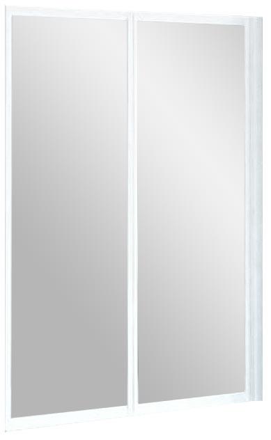 Шторка VS2 105 см для ванны двух-элементная, профиль белый, стекло Грейп ZZ