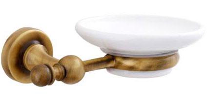 Мыльница настенная (держатель цв.бронза, керамика), Serena ZZ