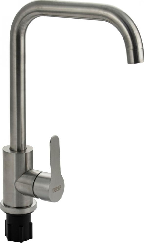 Смеситель кухонный, шаровый, из нержавеющей стали марки, Г-образный излив ZZ