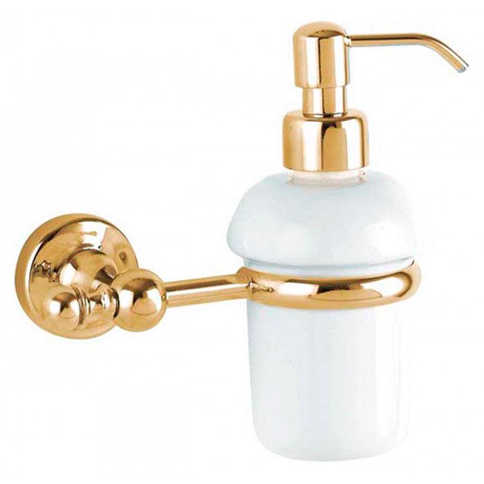 Дозатор настенный (держатель цв.золото, керамика), Serena ZZ