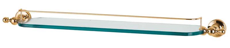 Полочка стеклянная с бортиком 36х14хh5см, (цв.золото), Serena ZZ