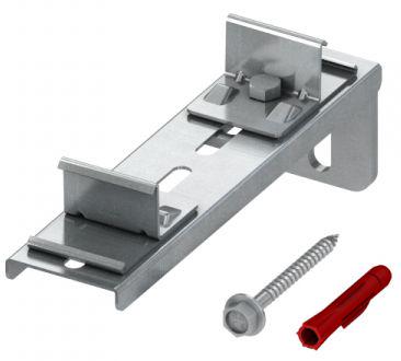 Крепление двойное, удлинённое 220-300мм, (кронштейн, анкер, дюбель) для сборки профилей, (оцинкованная сталь), TECEprofil ZZ