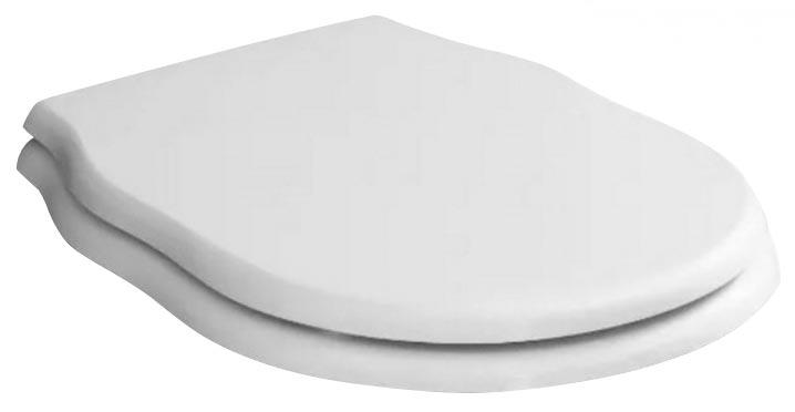 Сиденье для унитаза, с микролифтом, (цв.белый, петли цв.хром), Hermitage ZZ